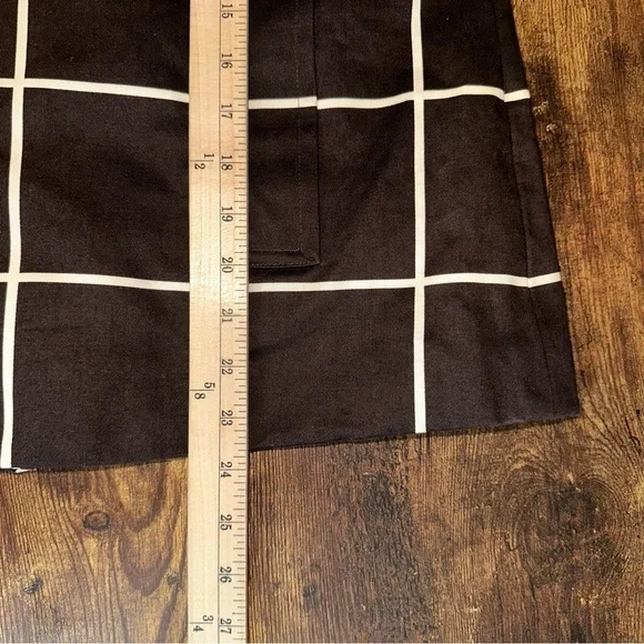 Lauren Ralph Lauren Womens Checkered Box Plaid Peacoat Size Large Dark Academia - Picture 7 of 10